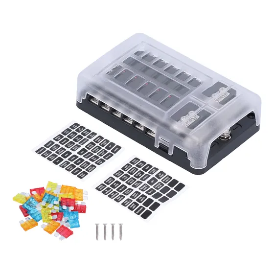 Indicador Led Con Forma De Hoja Car Block De 12 Vías, 5 A, 1