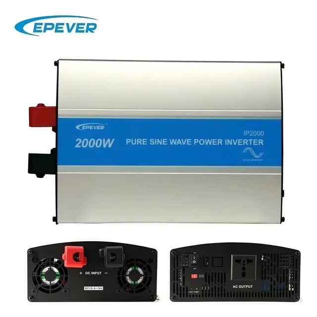 Inversor de corriente Epever IP2000-21 con voltaje mínimo de salida 110V y 24V de entrada