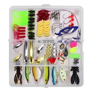 Kit De Pesca Con Cebo Artificial, Alicates Y Funda, 101pc Kit De Pesca Con Cebo Artificial, Alicates Y Funda, 101pc