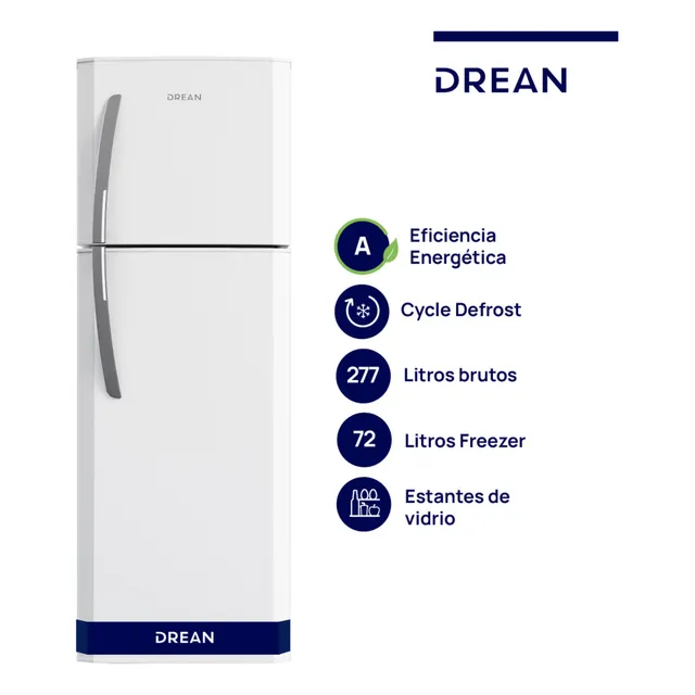 Heladera Con Freezer Cíclica 277 L Blanca Drean - Hdr280f50b