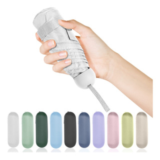 Solid Color Capsule Umbrella - Small Portable Dual Use Solid Color Capsule Umbrella - Small Portable Dual Use
