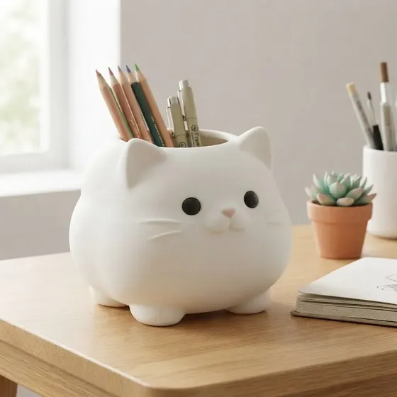 Porta Lápis Gato Fofo