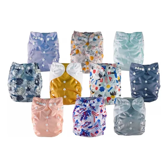 10 X Eco10 Pañales Insertos De Bambú De Tamaño Ajustable
