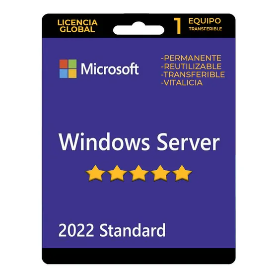 Windows Server 2022 Standard 64-bit 1 Pc - Entrega Inmediata
