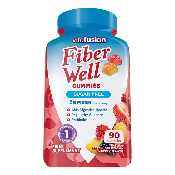 Suplemento De Fibra Vitafusion Fiber Well Sin Azúcar, 90 Uni