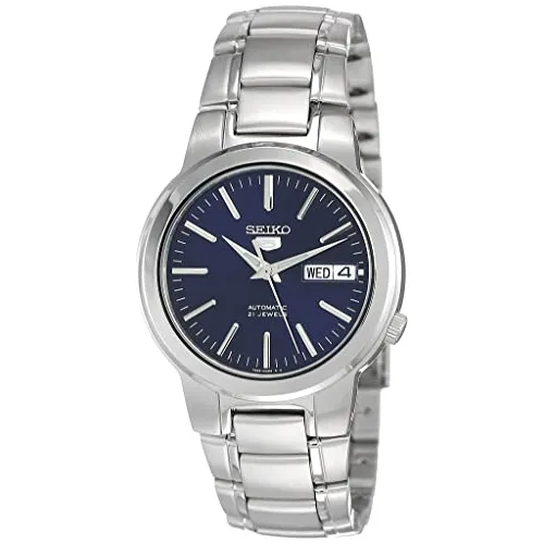 Seiko 5 Analógico De La Marina Reloj De Los Hombres - Anx6q