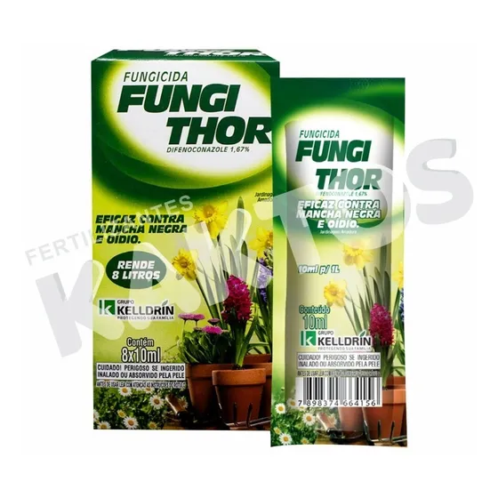 Fungicida Contra Mancha Negra E Oídio 80ml Rende 8 Litros
