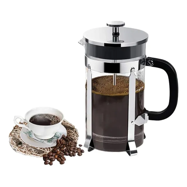 Prensa Francesa 800ml 2-6 Tazas Plata Resistente Calor Café
