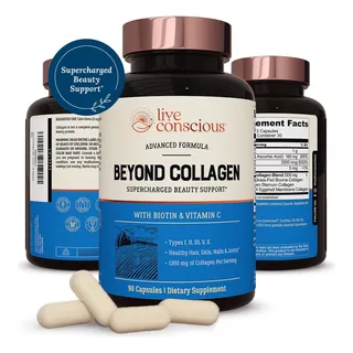 Live Conscious Beyond Collagen - Capsulas De Colageno Multip Live Conscious Beyond Collagen - Capsulas De Colageno Multip