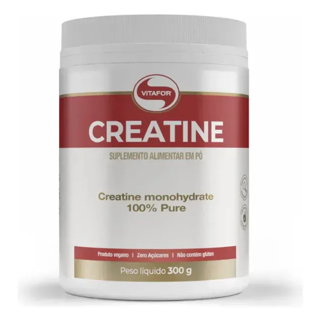 Creatina Monohidratada Creatine Vitafor 300g Sem Sabor