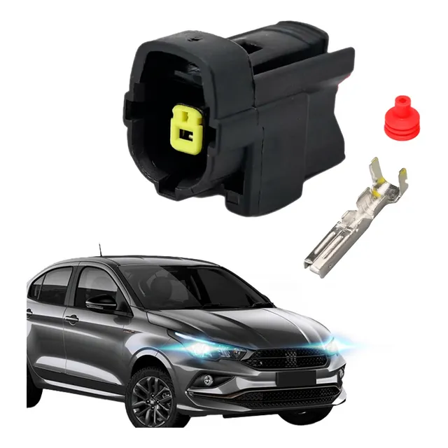 Kit Conector 1 Via Sensor Pressão Oleo Vw Motor Ap 