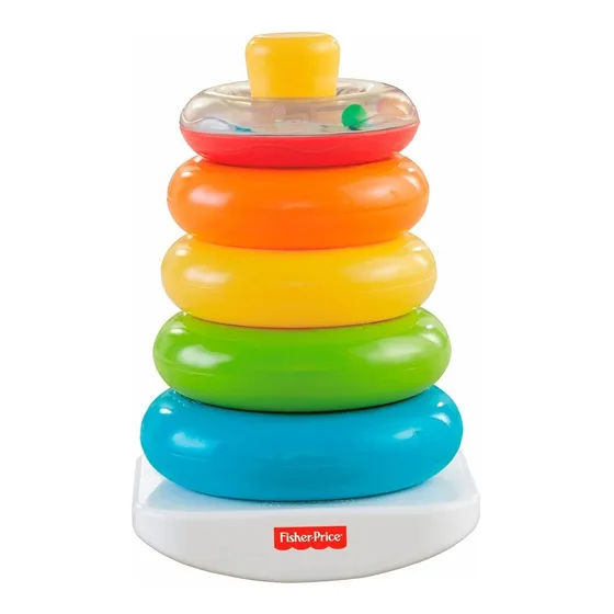 Clasica Piramide De Aros Grandes De Colores Fisher Price 6m+