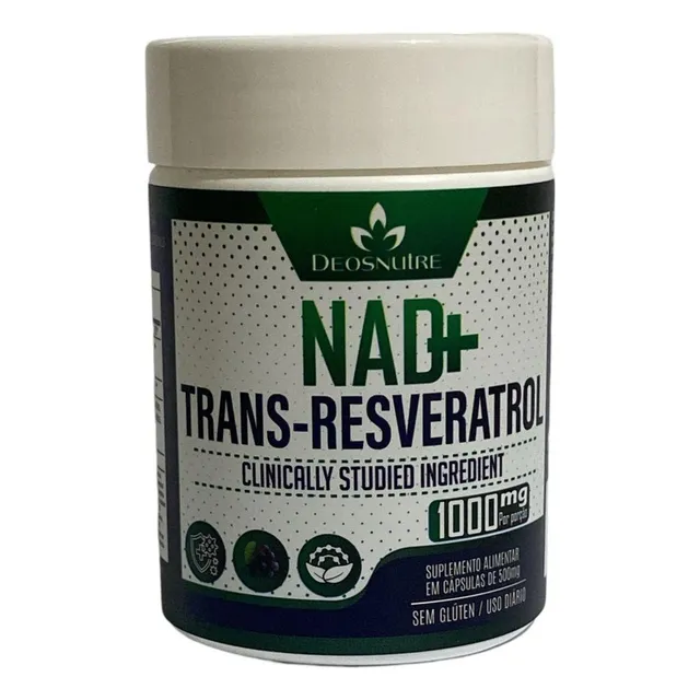 Nad + Trans Resveratrol 1000mg 120 Cápsulas Deosnutre Sabor Sin Sabor