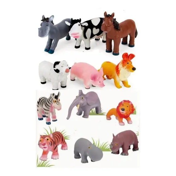 Coleccion De Animales Selva Y Granja Suaves Para Niños