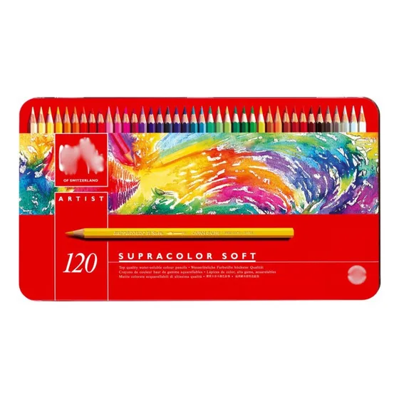 Lápis Supracolor Soft Aquarelável Caran D'ache Estojo Lata 