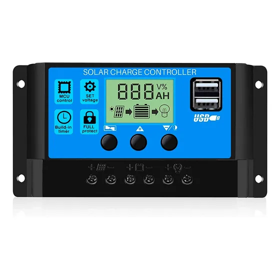 Controlador Carga Painel Solar 30a Usb 12/24v Pwm