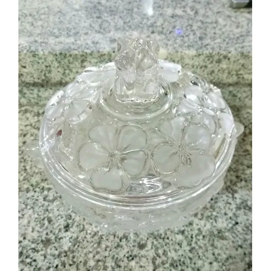 Centro De Mesa Decorativo, Bombonera En Cristal