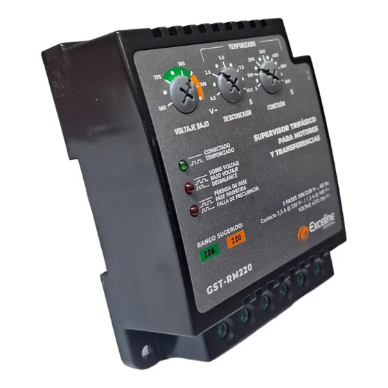Supervisor Fase Trifásico Motores 220v Gstrm220 Exceline