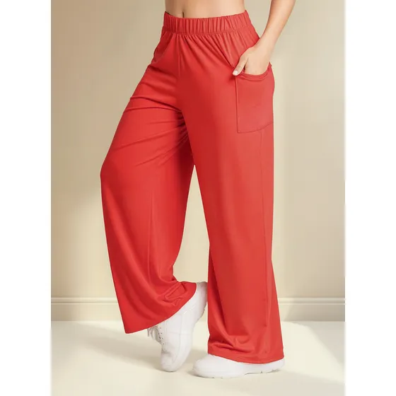 Pantalón Sudadera Mujer Rojo Fi 7338