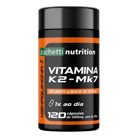 Zuchetti Vitamina K2mk7 120 Cápsulas Mk7 149mcg Pote Sem Sabor