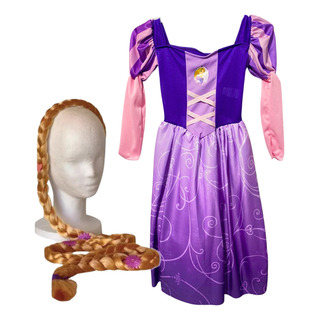 Disfraz Rapunzel Vestido + Vincha Trenza Enrredados Disfraz Rapunzel Vestido + Vincha Trenza Enrredados