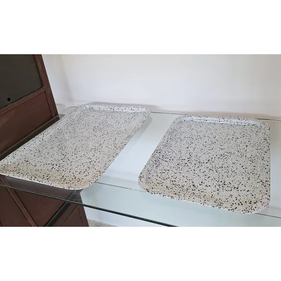 2 Bandejas De Metal Rectangulares, Usadas