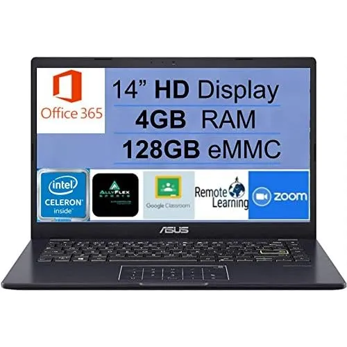 Laptop Asus E410 Intel Celeron N4020 4gb Ram 128gb Emmc
