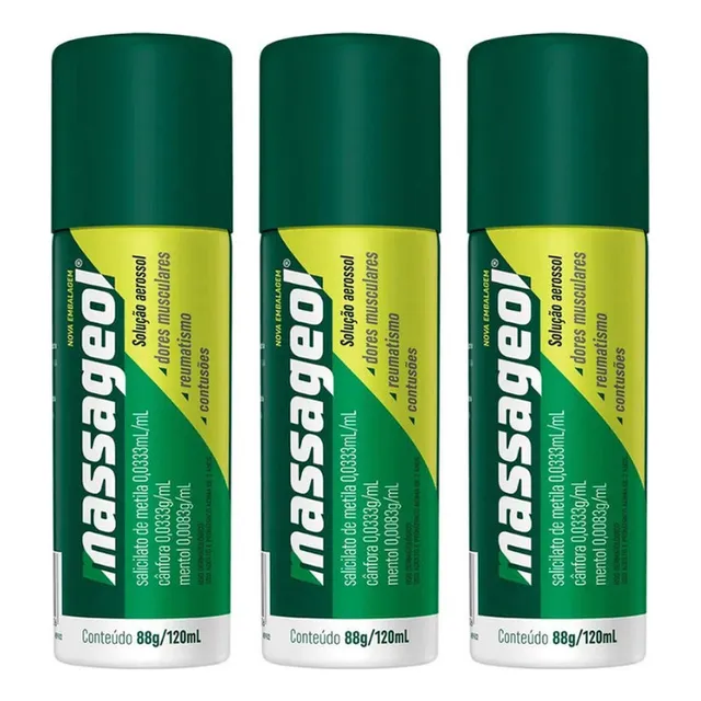 Gelol Massageol Aero Futebol 120ml - Kit C/3 Unidades