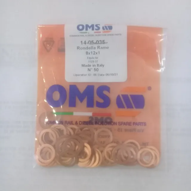 Arandela De Cobre Para Inyectores Oms