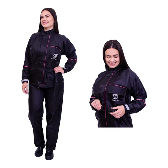 Capa Chuva Para Motoqueira Motociclista Impermeável Feminina