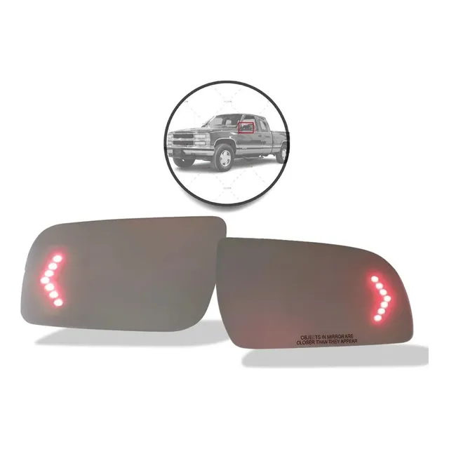 Lunas Con Direccional Led Sierra Gmc Chevrolet 1992-1998.