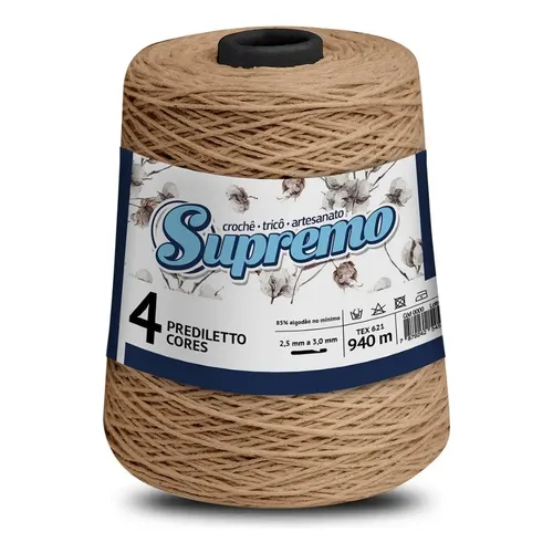 Barbante Supremo para Crochê, 600g – Fio Nº 8 na Cor Abóbora