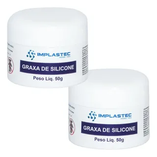 Kit 2 Graxa De Silicone Dielétrica 50g Pote Implastec Kit 2 Graxa De Silicone Dielétrica 50g Pote Implastec