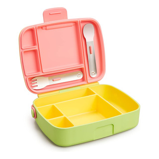 Lancheira Munchkin® Bento Box Para Crianças, Inclui Utensíli Lancheira Munchkin® Bento Box Para Crianças, Inclui Utensíli