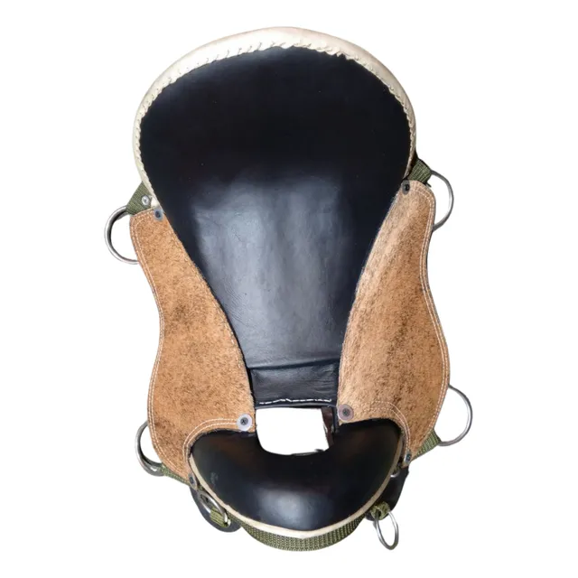 Silla De Caballo Para Trabajos Forrada En Cuero