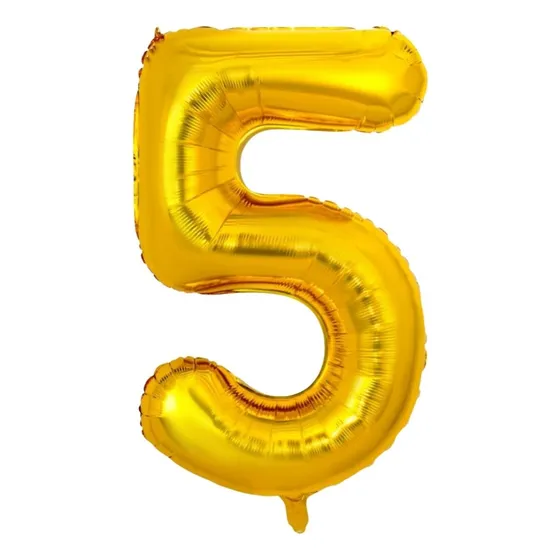 Decoración De Cumpleaños Globos Metálicos Número Dorado 70cm