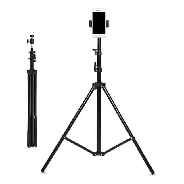 Tripode De 2 Metros Para Aro Led Cámaras + Adaptador Celular
