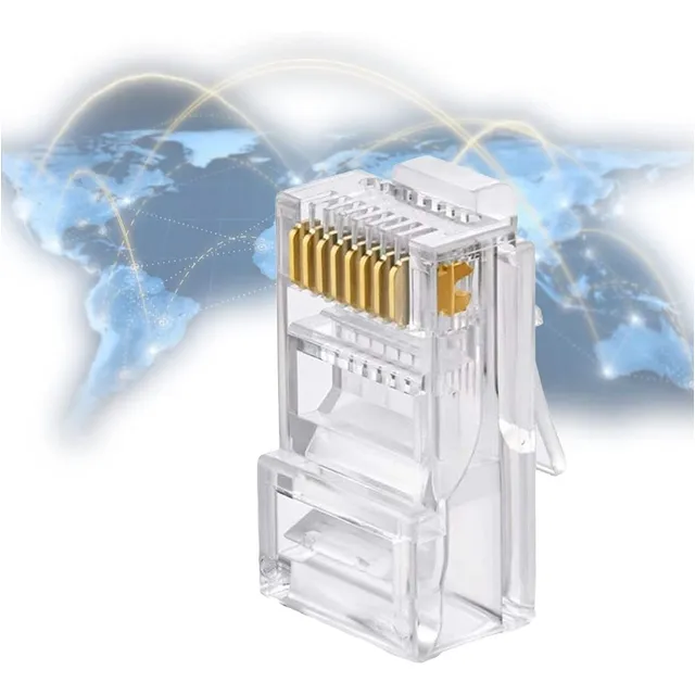 Conector De Red Categoría 5 Y 5e Fichas Rj45 Paquete X 100