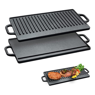 Parrilla Cuadrada Reversible De Hierro Fundido 50x24 Cm Parrilla Cuadrada Reversible De Hierro Fundido 50x24 Cm