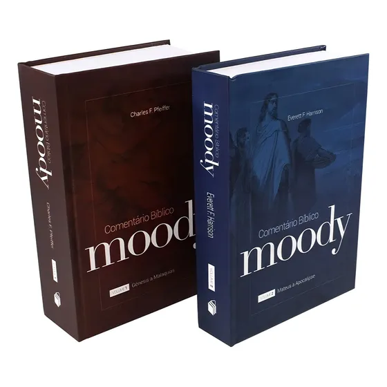 Kit 2 Livros Comentário Bíblico Moody Vol.1 E Vol.2 Completo