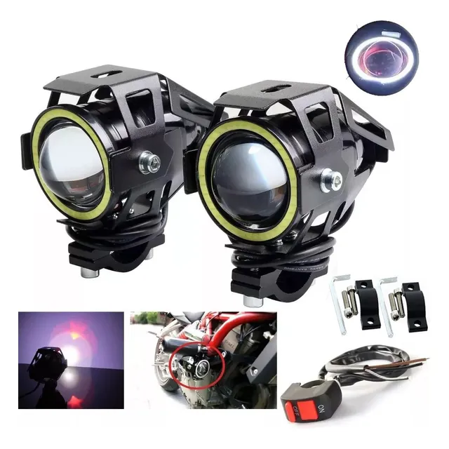 Faro Ojo Angel Led Luz Auxiliar U7 Lupa Rgb Demonio Moto