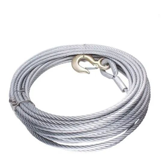 Cable De Acero Galvanizado Con Gancho 7x19 5/8  Rollo 30m