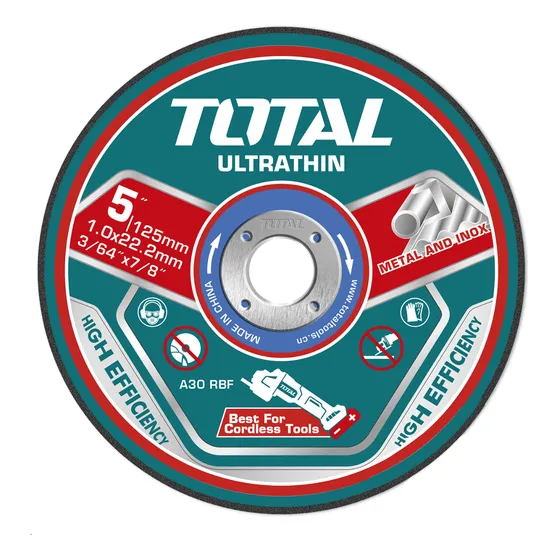 Set De 25 Discos De Corte 125x1.0x22.2mm Ultra Delgado Plano