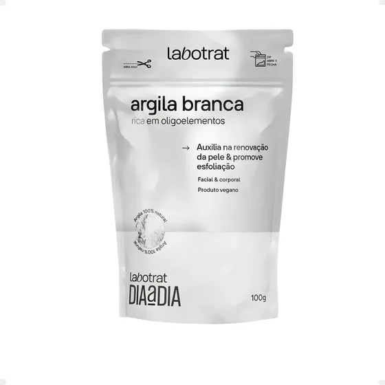 Argila Branca Esfoliante Nutre Corporal Facial Labotrat 100g