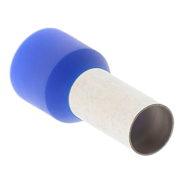 100pzs Terminal Eléctrica Tipo Ferrul, Punta O Tubular Para Calibre 6awg O 5,8mm2 de diámetro, Color Azul Weidmuller Conexel 9019260000