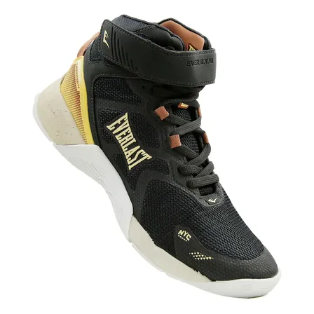 Tênis Everlast Monster 4 Academia Treino Fitness Unissex Preto/amarelo Texturizado 39