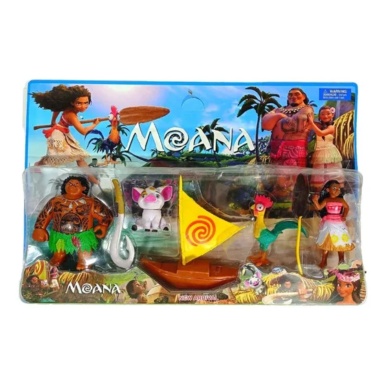Kit 4 Bonecos Moana