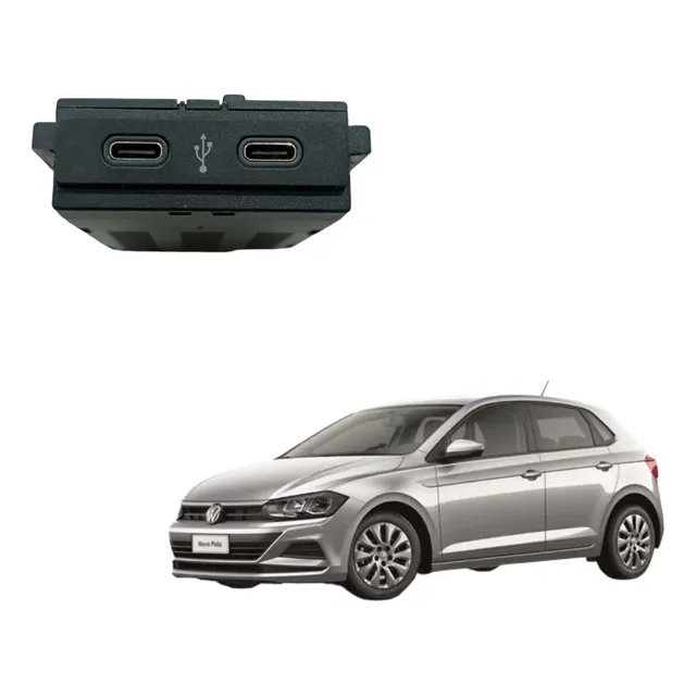 Porta Tomada Usb Dupla Vw Polo Virtus Nivus Original Usado