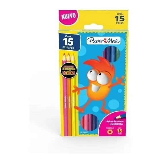 Paper Mate Colores Unipunta Hexagonales 15 Piezas 2132305