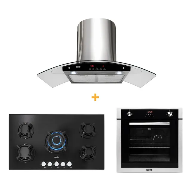 Combo 0171 Sole Emp Vidri 5q+camp Venus Plus 90+horno Gas 07